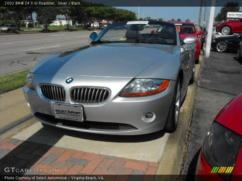 Silver / Black 2003 BMW Z4 3.0i Roadster