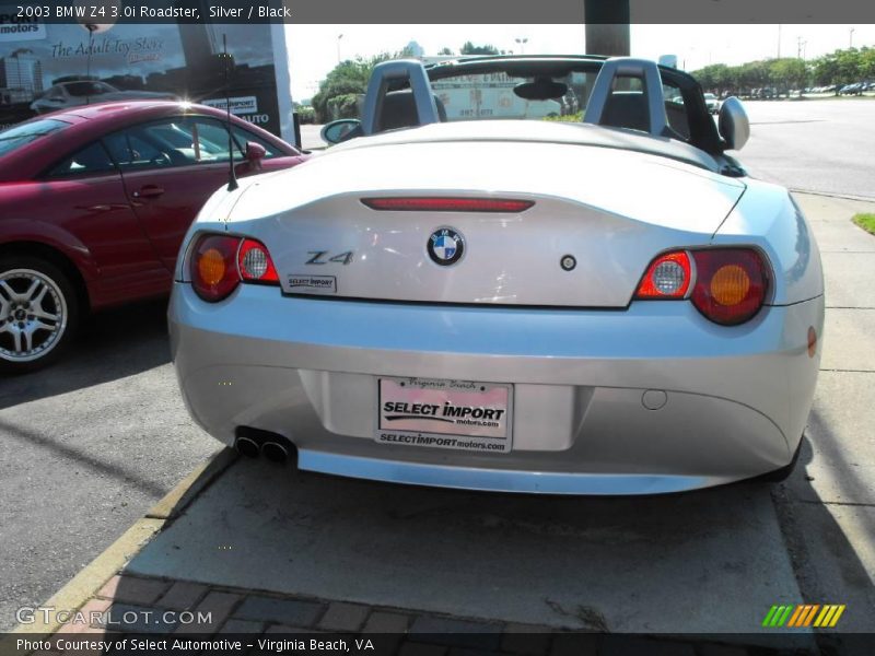 Silver / Black 2003 BMW Z4 3.0i Roadster