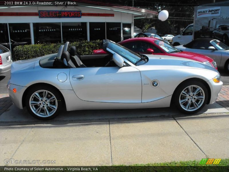 Silver / Black 2003 BMW Z4 3.0i Roadster