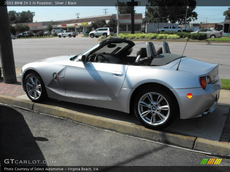 Silver / Black 2003 BMW Z4 3.0i Roadster