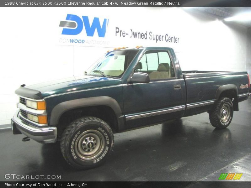 Meadow Green Metallic / Neutral 1998 Chevrolet C/K 3500 K3500 Cheyenne Regular Cab 4x4