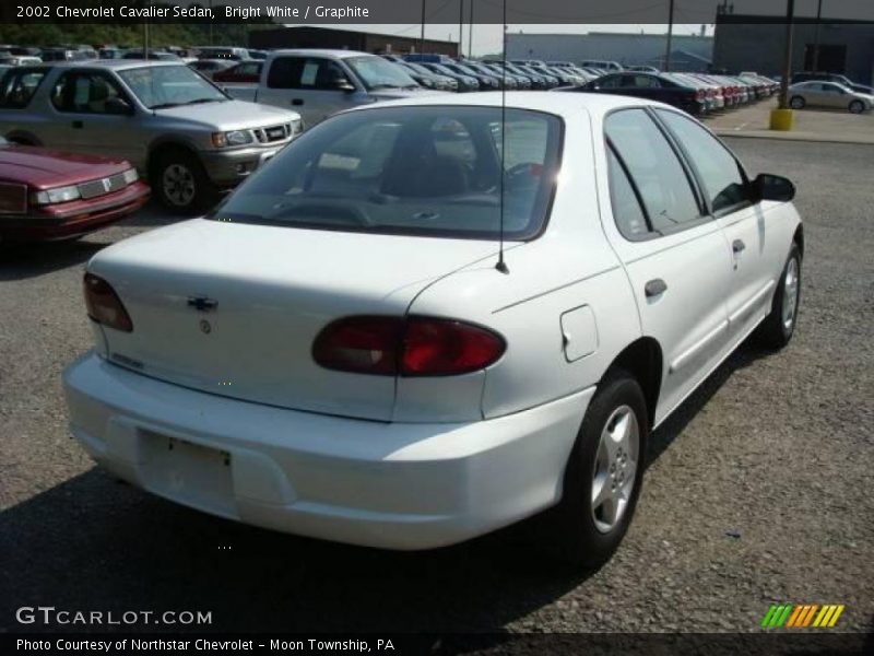 Bright White / Graphite 2002 Chevrolet Cavalier Sedan