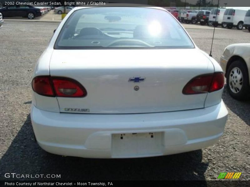Bright White / Graphite 2002 Chevrolet Cavalier Sedan