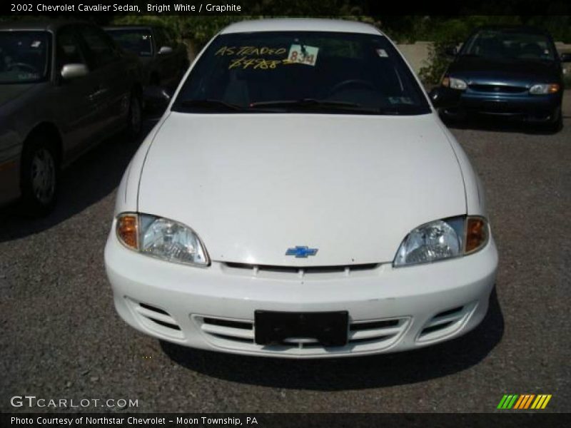 Bright White / Graphite 2002 Chevrolet Cavalier Sedan