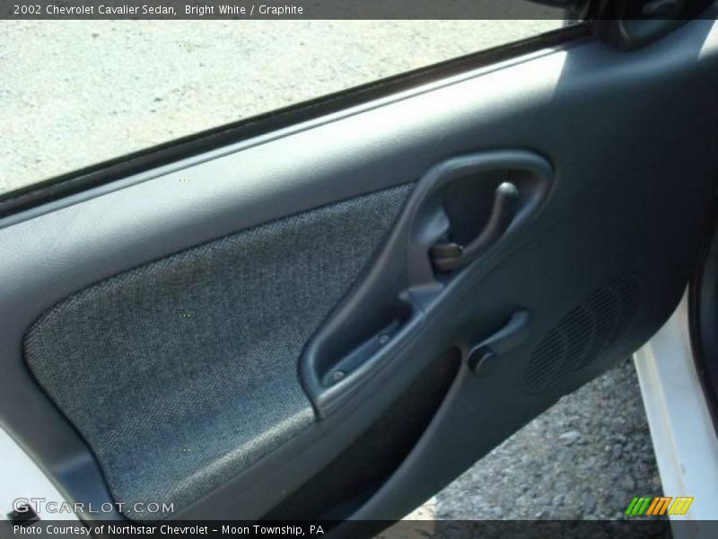 Bright White / Graphite 2002 Chevrolet Cavalier Sedan