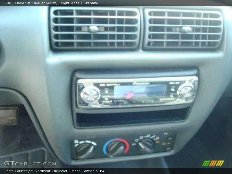 Bright White / Graphite 2002 Chevrolet Cavalier Sedan
