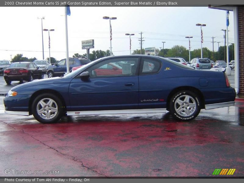 Superior Blue Metallic / Ebony Black 2003 Chevrolet Monte Carlo SS Jeff Gordon Signature Edition