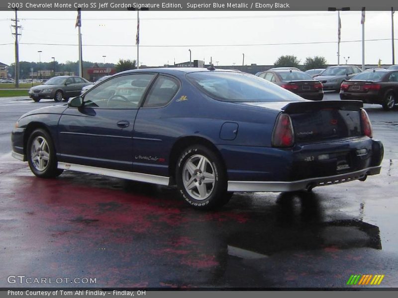 Superior Blue Metallic / Ebony Black 2003 Chevrolet Monte Carlo SS Jeff Gordon Signature Edition