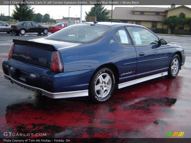 Superior Blue Metallic / Ebony Black 2003 Chevrolet Monte Carlo SS Jeff Gordon Signature Edition