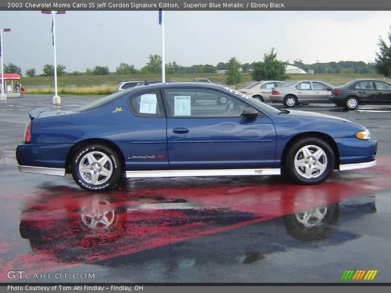 Superior Blue Metallic / Ebony Black 2003 Chevrolet Monte Carlo SS Jeff Gordon Signature Edition