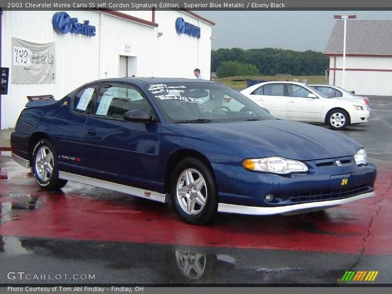 Superior Blue Metallic / Ebony Black 2003 Chevrolet Monte Carlo SS Jeff Gordon Signature Edition