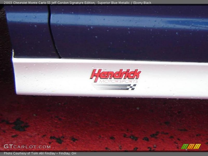Superior Blue Metallic / Ebony Black 2003 Chevrolet Monte Carlo SS Jeff Gordon Signature Edition