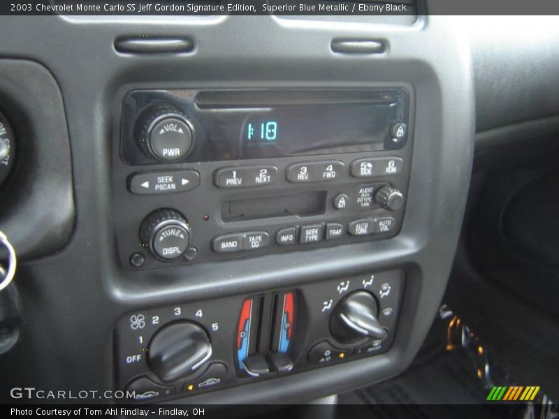Superior Blue Metallic / Ebony Black 2003 Chevrolet Monte Carlo SS Jeff Gordon Signature Edition