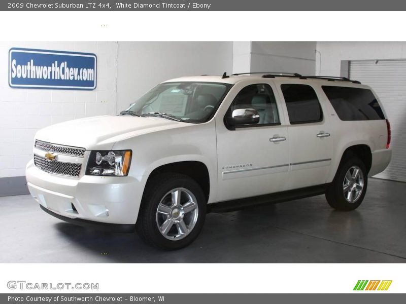 White Diamond Tintcoat / Ebony 2009 Chevrolet Suburban LTZ 4x4