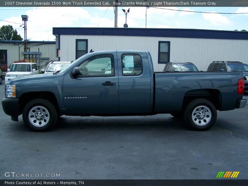 Blue Granite Metallic / Light Titanium/Dark Titanium Gray 2007 Chevrolet Silverado 1500 Work Truck Extended Cab