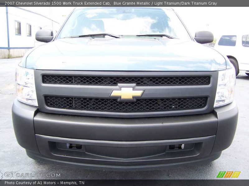 Blue Granite Metallic / Light Titanium/Dark Titanium Gray 2007 Chevrolet Silverado 1500 Work Truck Extended Cab