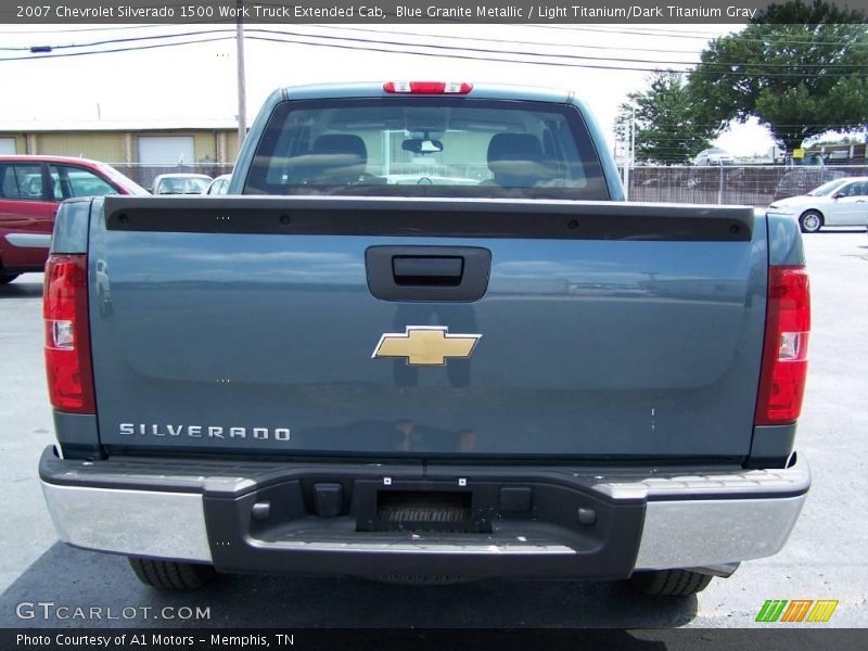 Blue Granite Metallic / Light Titanium/Dark Titanium Gray 2007 Chevrolet Silverado 1500 Work Truck Extended Cab