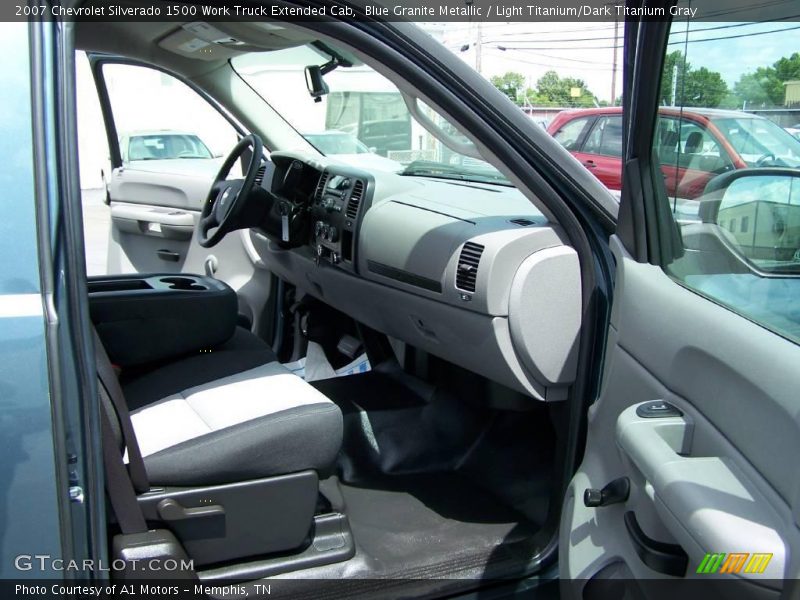 Blue Granite Metallic / Light Titanium/Dark Titanium Gray 2007 Chevrolet Silverado 1500 Work Truck Extended Cab