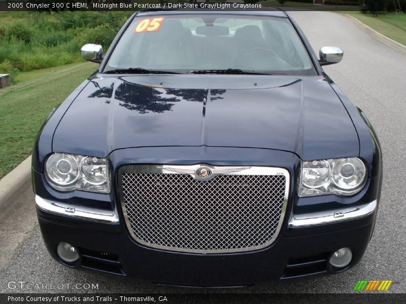 Midnight Blue Pearlcoat / Dark Slate Gray/Light Graystone 2005 Chrysler 300 C HEMI