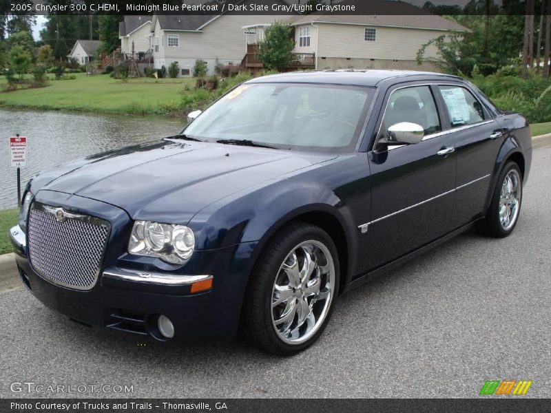 Midnight Blue Pearlcoat / Dark Slate Gray/Light Graystone 2005 Chrysler 300 C HEMI