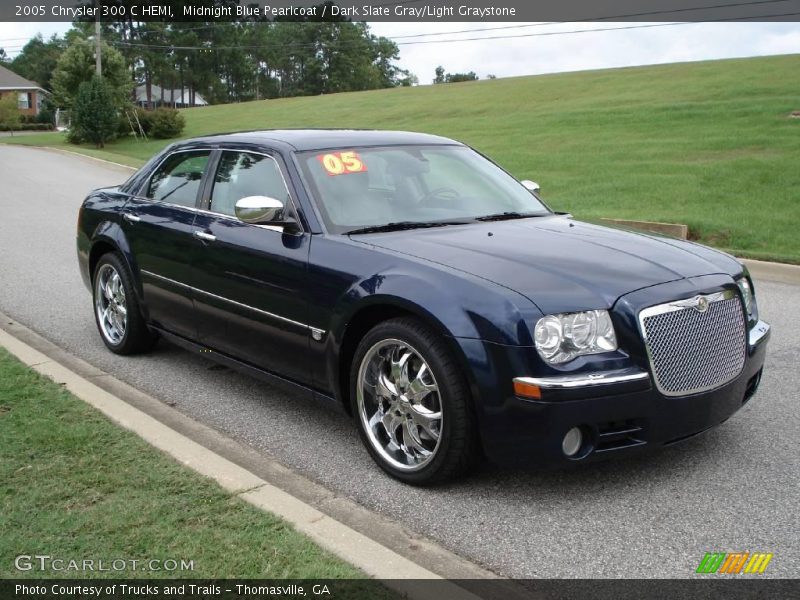 Midnight Blue Pearlcoat / Dark Slate Gray/Light Graystone 2005 Chrysler 300 C HEMI