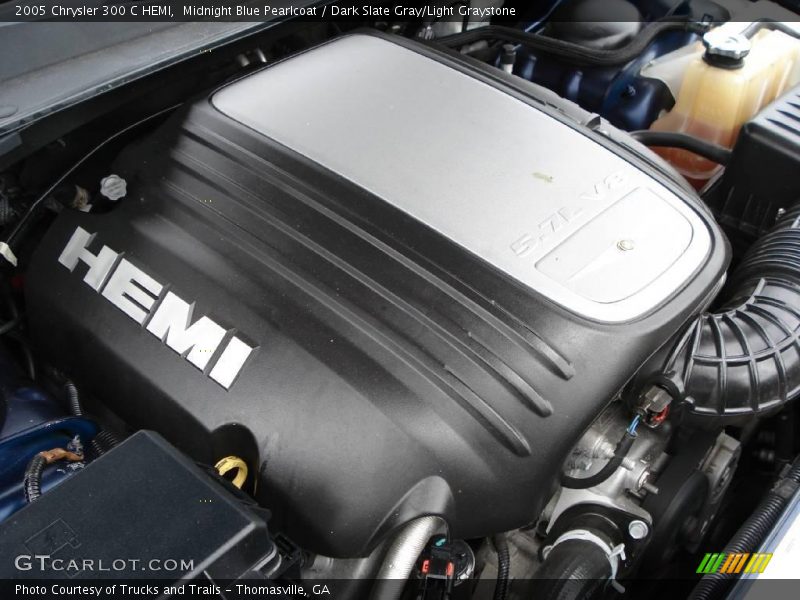 Midnight Blue Pearlcoat / Dark Slate Gray/Light Graystone 2005 Chrysler 300 C HEMI