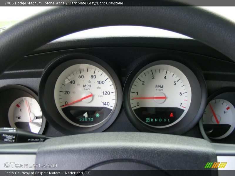 Stone White / Dark Slate Gray/Light Graystone 2006 Dodge Magnum