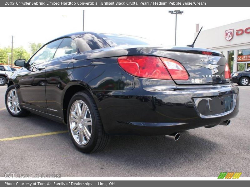 Brilliant Black Crystal Pearl / Medium Pebble Beige/Cream 2009 Chrysler Sebring Limited Hardtop Convertible