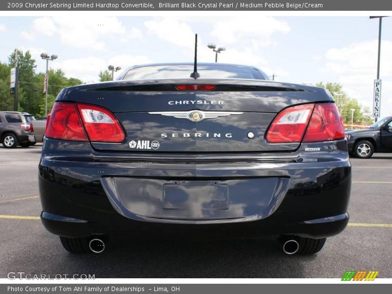 Brilliant Black Crystal Pearl / Medium Pebble Beige/Cream 2009 Chrysler Sebring Limited Hardtop Convertible