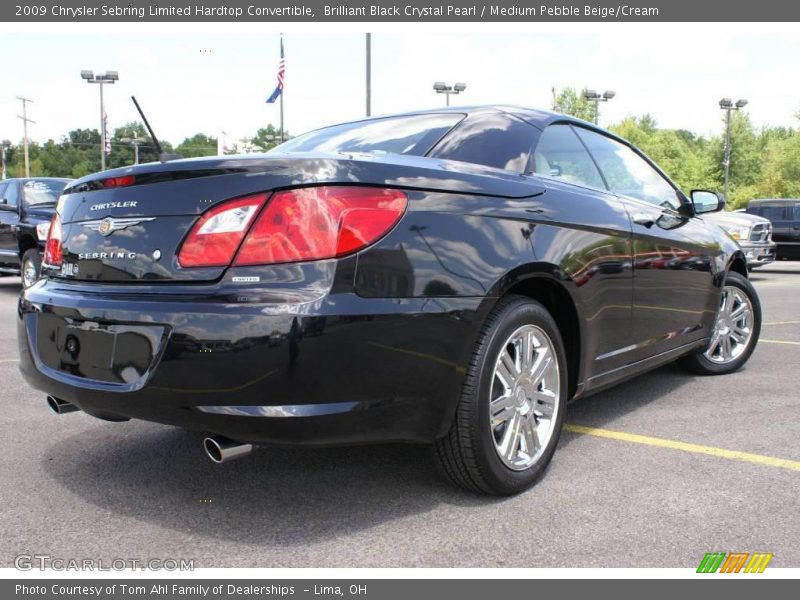 Brilliant Black Crystal Pearl / Medium Pebble Beige/Cream 2009 Chrysler Sebring Limited Hardtop Convertible