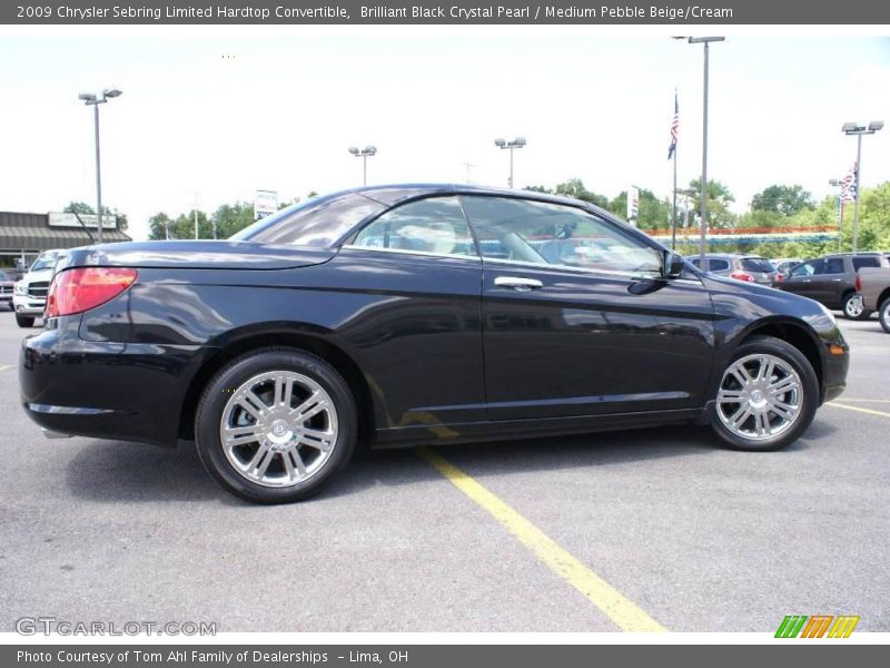 Brilliant Black Crystal Pearl / Medium Pebble Beige/Cream 2009 Chrysler Sebring Limited Hardtop Convertible