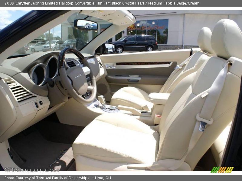 Brilliant Black Crystal Pearl / Medium Pebble Beige/Cream 2009 Chrysler Sebring Limited Hardtop Convertible