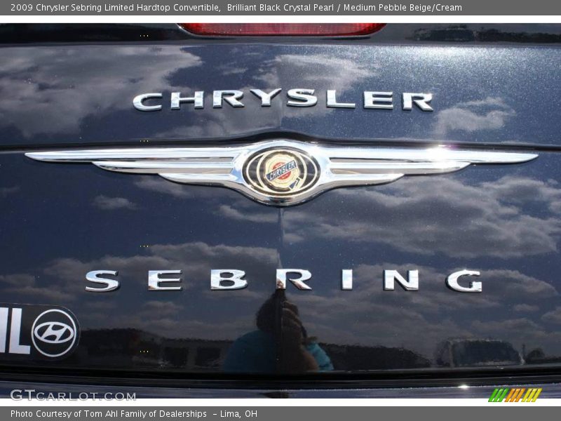 Brilliant Black Crystal Pearl / Medium Pebble Beige/Cream 2009 Chrysler Sebring Limited Hardtop Convertible