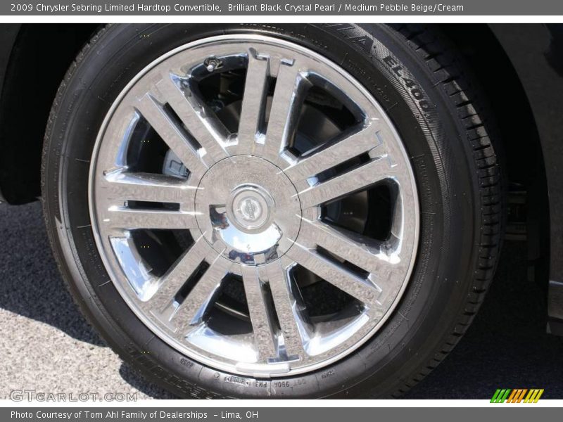 Brilliant Black Crystal Pearl / Medium Pebble Beige/Cream 2009 Chrysler Sebring Limited Hardtop Convertible