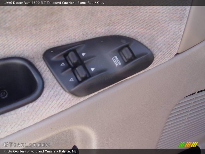 Flame Red / Gray 1996 Dodge Ram 1500 SLT Extended Cab 4x4