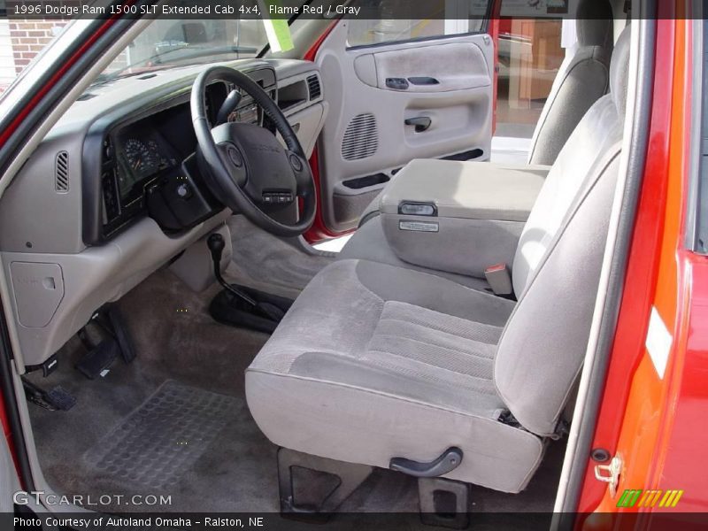 Flame Red / Gray 1996 Dodge Ram 1500 SLT Extended Cab 4x4