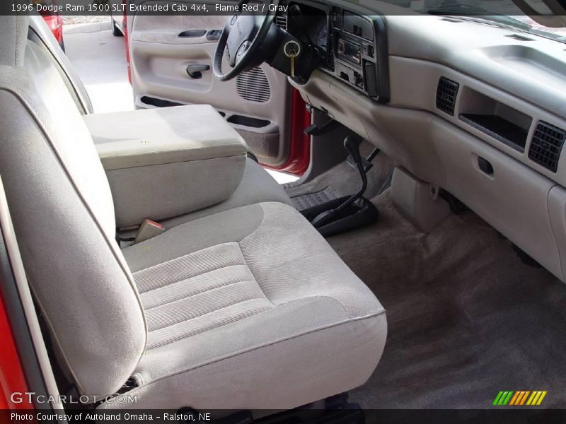 Flame Red / Gray 1996 Dodge Ram 1500 SLT Extended Cab 4x4