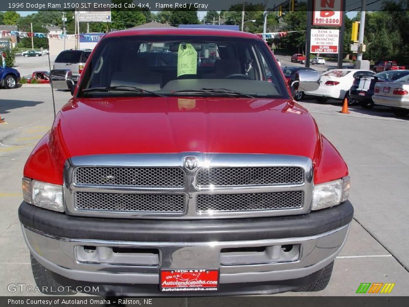 Flame Red / Gray 1996 Dodge Ram 1500 SLT Extended Cab 4x4