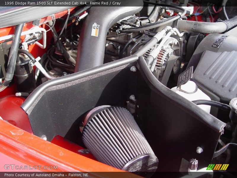 Flame Red / Gray 1996 Dodge Ram 1500 SLT Extended Cab 4x4