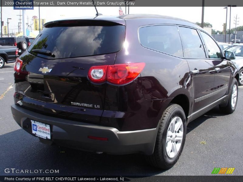 Dark Cherry Metallic / Dark Gray/Light Gray 2009 Chevrolet Traverse LS