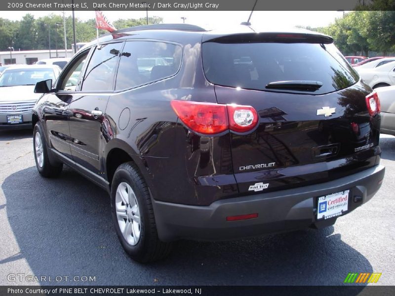 Dark Cherry Metallic / Dark Gray/Light Gray 2009 Chevrolet Traverse LS