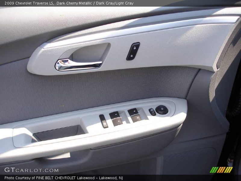 Dark Cherry Metallic / Dark Gray/Light Gray 2009 Chevrolet Traverse LS