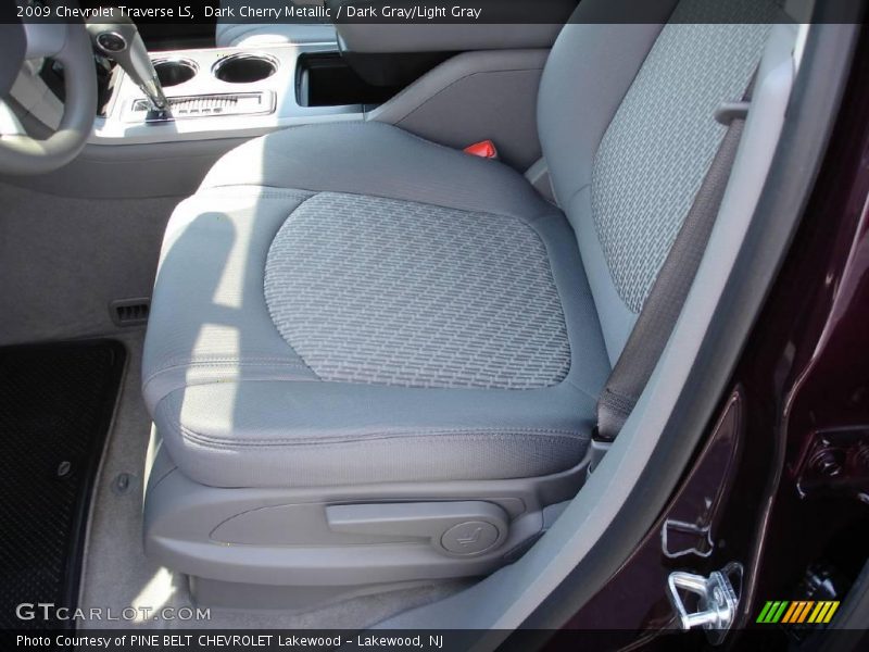 Dark Cherry Metallic / Dark Gray/Light Gray 2009 Chevrolet Traverse LS