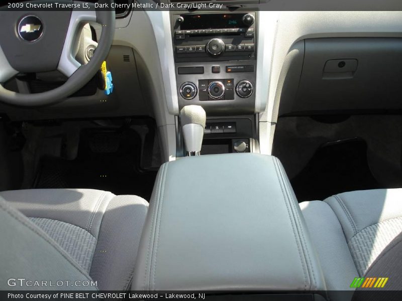 Dark Cherry Metallic / Dark Gray/Light Gray 2009 Chevrolet Traverse LS
