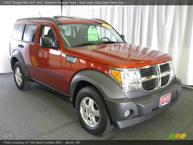 Sunburst Orange Pearl / Dark Slate Gray/Light Slate Gray 2007 Dodge Nitro SXT 4x4