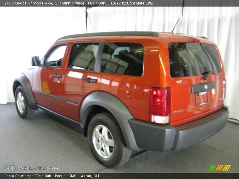 Sunburst Orange Pearl / Dark Slate Gray/Light Slate Gray 2007 Dodge Nitro SXT 4x4