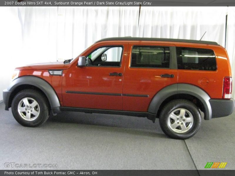 Sunburst Orange Pearl / Dark Slate Gray/Light Slate Gray 2007 Dodge Nitro SXT 4x4