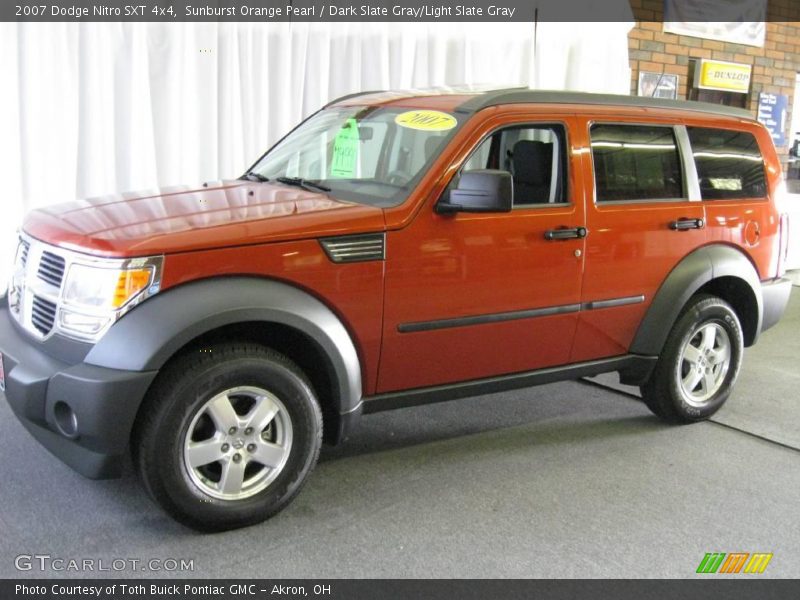 Sunburst Orange Pearl / Dark Slate Gray/Light Slate Gray 2007 Dodge Nitro SXT 4x4
