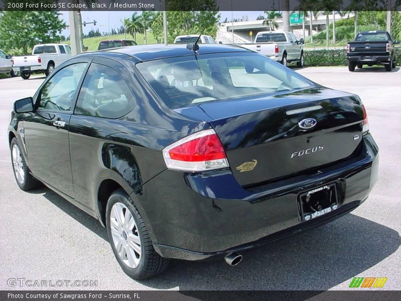 Black / Medium Stone 2008 Ford Focus SE Coupe