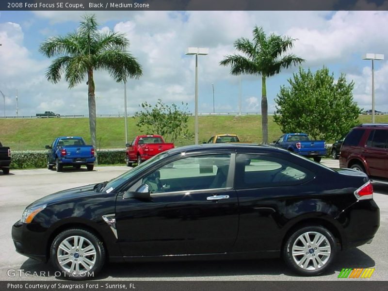 Black / Medium Stone 2008 Ford Focus SE Coupe
